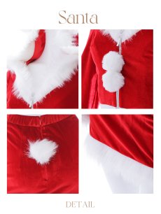 画像39: 【即日発送！】【サンタコス 4点セット】【S-Lサイズ/3カラー】セットアップバニーサンタコスプレ[OF04] (39)