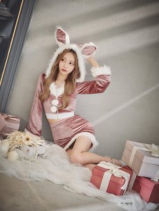 画像15: 【即日発送！】【サンタコス 4点セット】【S-Lサイズ/3カラー】セットアップバニーサンタコスプレ[OF04] (15)