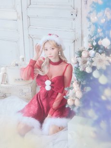 画像22: SALE!即日発送!【サンタコス 3点セット】【S-XLサイズ/1カラー】チュールスリーブレースリボンサンタコスプレ[OF04] (22)