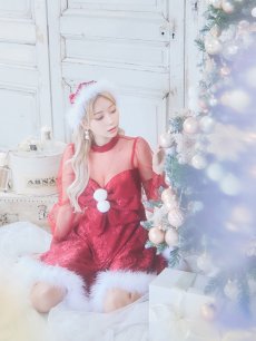 画像26: SALE!即日発送!【サンタコス 3点セット】【S-XLサイズ/1カラー】チュールスリーブレースリボンサンタコスプレ[OF04] (26)