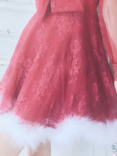 画像33: SALE!即日発送!【サンタコス 3点セット】【S-XLサイズ/1カラー】チュールスリーブレースリボンサンタコスプレ[OF04] (33)