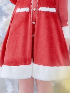 画像17: 【即日発送!】【サンタコス 1点セット】【S-Lサイズ/1カラー】ワンピースコート風サンタ[OF04] (17)