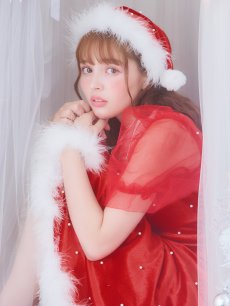 画像8: SALE!【即日発送】【サンタコス 4点セット】【S-Lサイズ/1カラー】ベロアパールフレアスカートサンタコスプレ[OF04] (8)