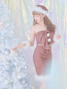画像10: 【即日発送】【サンタコス4点セット】【S-Lサイズ/1カラー】ワンショルダーリボンサンタコスプレ[OF04] (10)