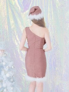 画像15: 【即日発送】【サンタコス4点セット】【S-Lサイズ/1カラー】ワンショルダーリボンサンタコスプレ[OF04] (15)