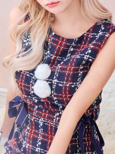 画像16: SALE!即日発送!【サンタコス 4点セット】【S-Lサイズ/2カラー】サイドリボンツイードサンタコスプレ[OF04] (16)