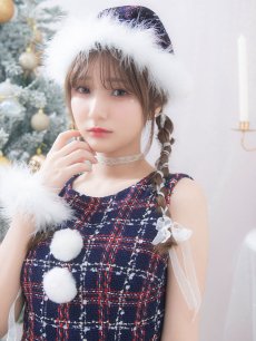 画像5: SALE!即日発送！【サンタコス 4点セット】【S-Lサイズ/2カラー】サイドリボンツイードサンタコスプレ[OF04] (5)