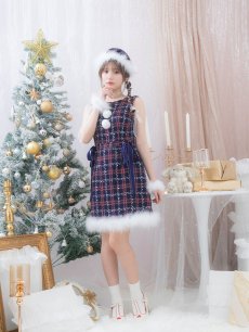 画像12: SALE!即日発送！【サンタコス 4点セット】【S-Lサイズ/2カラー】サイドリボンツイードサンタコスプレ[OF04] (12)