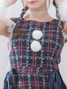 画像14: SALE!即日発送！【サンタコス 4点セット】【S-Lサイズ/2カラー】サイドリボンツイードサンタコスプレ[OF04] (14)