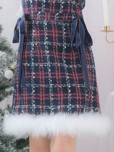 画像15: SALE!即日発送！【サンタコス 4点セット】【S-Lサイズ/2カラー】サイドリボンツイードサンタコスプレ[OF04] (15)