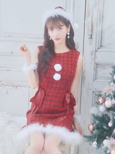 画像24: SALE!即日発送!【サンタコス 4点セット】【S-Lサイズ/2カラー】サイドリボンツイードサンタコスプレ[OF04] (24)