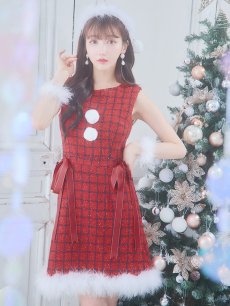 画像25: SALE!即日発送!【サンタコス 4点セット】【S-Lサイズ/2カラー】サイドリボンツイードサンタコスプレ[OF04] (25)