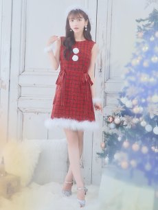 画像26: SALE!即日発送!【サンタコス 4点セット】【S-Lサイズ/2カラー】サイドリボンツイードサンタコスプレ[OF04] (26)