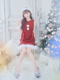 画像27: SALE!即日発送!【サンタコス 4点セット】【S-Lサイズ/2カラー】サイドリボンツイードサンタコスプレ[OF04] (27)