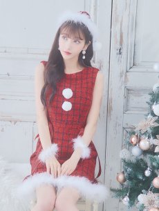 画像29: SALE!即日発送!【サンタコス 4点セット】【S-Lサイズ/2カラー】サイドリボンツイードサンタコスプレ[OF04] (29)