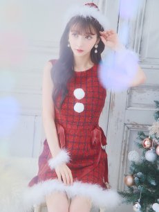 画像31: SALE!即日発送!【サンタコス 4点セット】【S-Lサイズ/2カラー】サイドリボンツイードサンタコスプレ[OF04] (31)