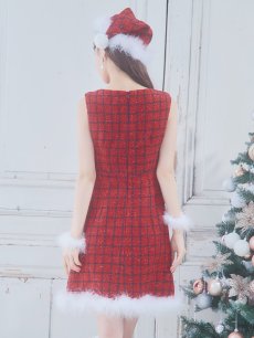 画像36: SALE!即日発送!【サンタコス 4点セット】【S-Lサイズ/2カラー】サイドリボンツイードサンタコスプレ[OF04] (36)
