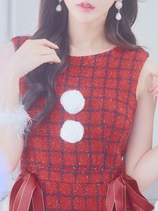 画像37: SALE!即日発送!【サンタコス 4点セット】【S-Lサイズ/2カラー】サイドリボンツイードサンタコスプレ[OF04] (37)