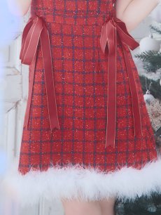 画像38: SALE!即日発送!【サンタコス 4点セット】【S-Lサイズ/2カラー】サイドリボンツイードサンタコスプレ[OF04] (38)