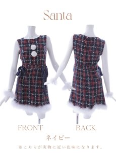 画像18: SALE!即日発送!【サンタコス 4点セット】【S-Lサイズ/2カラー】サイドリボンツイードサンタコスプレ[OF04] (18)