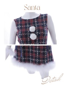 画像19: SALE!即日発送!【サンタコス 4点セット】【S-Lサイズ/2カラー】サイドリボンツイードサンタコスプレ[OF04] (19)