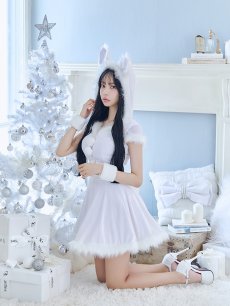 画像25: 【即日発送】【サンタコス 5点セット】【XS-XLサイズ/4カラー】セットアップバニーフレアサンタ[OF04] (25)