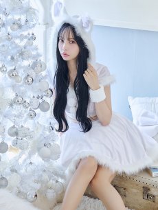 画像27: 【即日発送】【サンタコス 5点セット】【XS-XLサイズ/4カラー】セットアップバニーフレアサンタ[OF04] (27)