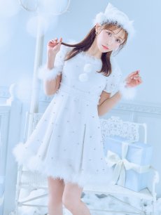 画像10: 【即日発送！】【サンタコス 4点セット】【XS-XLサイズ/3カラー】ツイードビジュープリーツスカートサンタコスプレ[OF04] (10)