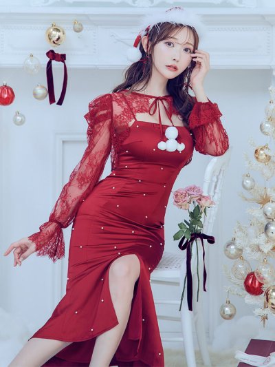 レーストップスミディアムビジューサンタコスプレ