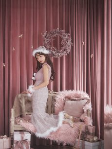 画像35: SALE!【即日発送！】【サンタコス 4点セット】【S-Lサイズ/1カラー】シースルーツイードサンタコスプレ[OF04] (35)