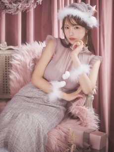 画像19: SALE!【即日発送！】【サンタコス 4点セット】【S-Lサイズ/1カラー】シースルーツイードサンタコスプレ[OF04] (19)