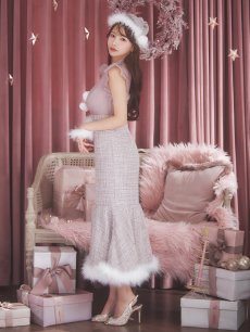 画像20: SALE!【即日発送！】【サンタコス 4点セット】【S-Lサイズ/1カラー】シースルーツイードサンタコスプレ[OF04] (20)