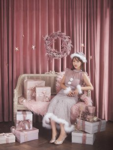 画像25: SALE!【即日発送！】【サンタコス 4点セット】【S-Lサイズ/1カラー】シースルーツイードサンタコスプレ[OF04] (25)