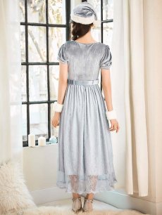 画像17: SALE!【サンタコス 5点セット】【S-Mサイズ/2カラー】ベロアワンピースサンタ[OF01] (17)