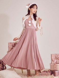 画像2: 【即日発送！】【サンタコス 4点セット】【S-Lサイズ/1カラー】ボレロ付きワンピースサンタ[OF01] (2)