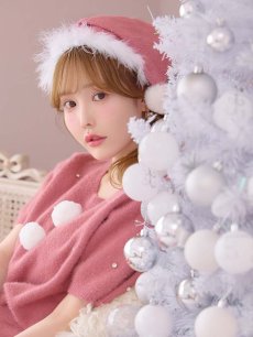 画像8: SALE!【サンタコス 5点セット】【S-Lサイズ/2カラー】ビジューニットワンピースサンタコスプレ[OF01] (8)