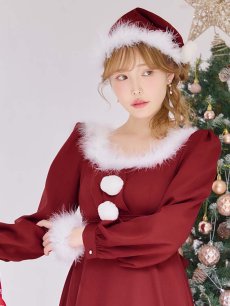 画像17: 【即日発送】【サンタコス 3点セット】【S-Lサイズ/1カラー】バックリボンフレアワンピースサンタコスプレ[OF01] (17)