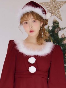 画像26: 【即日発送】【サンタコス 3点セット】【S-Lサイズ/1カラー】バックリボンフレアワンピースサンタコスプレ[OF01] (26)