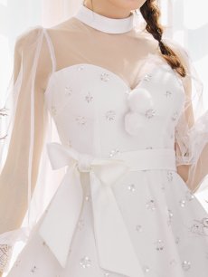 画像15: 【即日発送！】【サンタコス 4点セット】【XS-XLサイズ/2カラー】チュールロングスリーブハイネックサンタ[OF04] (15)