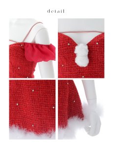 画像20: 【即日発送】【送料無料！】【サンタ】パフスリーブセットアップサンタコスプレ【コスプレ5点セット】【XS-Mサイズ/2カラー】[OF04] (20)