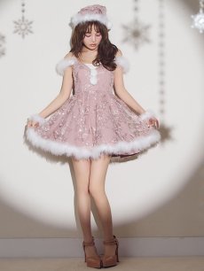 画像18: 【即日発送】【サンタ】レースファーオフショルサンタコスプレ【コスプレ4点セット】【XS-Mサイズ/1カラー】[OF04] (18)