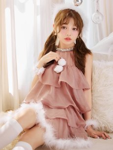 画像15: 【即日発送】【サンタ】アメスリフリルホルターネックサンタコスプレ【コスプレ4点セット】【XS-Lサイズ/2カラー】[OF04] (15)