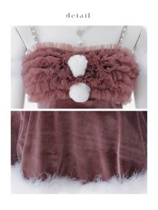 画像21: 【ノベルティ対象】【即日発送】【送料無料！】【サンタ】チュールフリルオフショルセットアップサンタコスプレ【コスプレ6点セット】【XS-Lサイズ/2カラー】[OF04/OF04] (21)