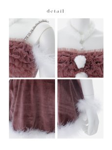 画像22: 【ノベルティ対象】【即日発送】【送料無料！】【サンタ】チュールフリルオフショルセットアップサンタコスプレ【コスプレ6点セット】【XS-Lサイズ/2カラー】[OF04/OF04] (22)