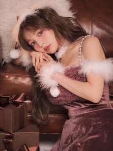 画像8: 【即日発送】【送料無料！】【サンタ】チュールフリルオフショルセットアップサンタコスプレ【コスプレ6点セット】【XS-Lサイズ/2カラー】[OF04/OF04] (8)