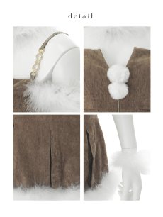 画像29: 【即日発送】【サンタ】ファーショルダーシースルーフレアサンタコスプレ【コスプレ5点セット】【XS-XLサイズ/2カラー】[HC03] (29)