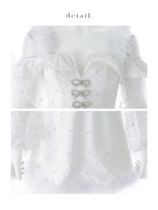 画像26: 【即日発送】【送料無料！】【サンタ】オフショルチュール袖リボンサンタコスプレ【コスプレ2点セット】【XS-Lサイズ/1カラー】[OF01] (26)