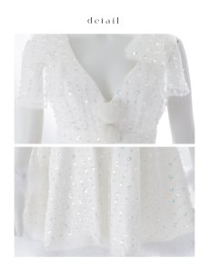 画像25: 【即日発送】【送料無料！】【サンタ】パールスパンコールレースフレアサンタコスプレ【コスプレ3点セット】【S-Lサイズ/1カラー】[OF01] (25)