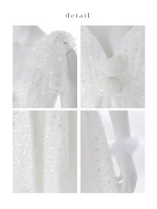 画像24: 【即日発送】【送料無料！】【サンタ】パールスパンコールレースフレアサンタコスプレ【コスプレ3点セット】【S-Lサイズ/1カラー】[OF01] (24)