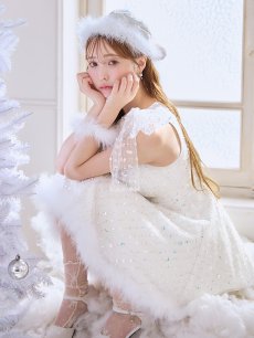 画像15: 【即日発送】【送料無料！】【サンタ】パールスパンコールレースフレアサンタコスプレ【コスプレ3点セット】【S-Lサイズ/1カラー】[OF01] (15)